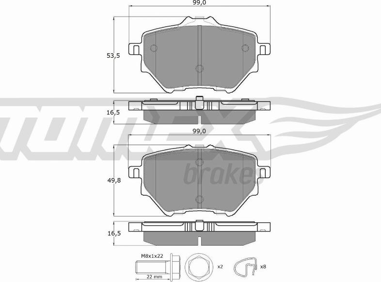 TOMEX brakes TX 18-36 - Тормозные колодки, дисковые, комплект autosila-amz.com
