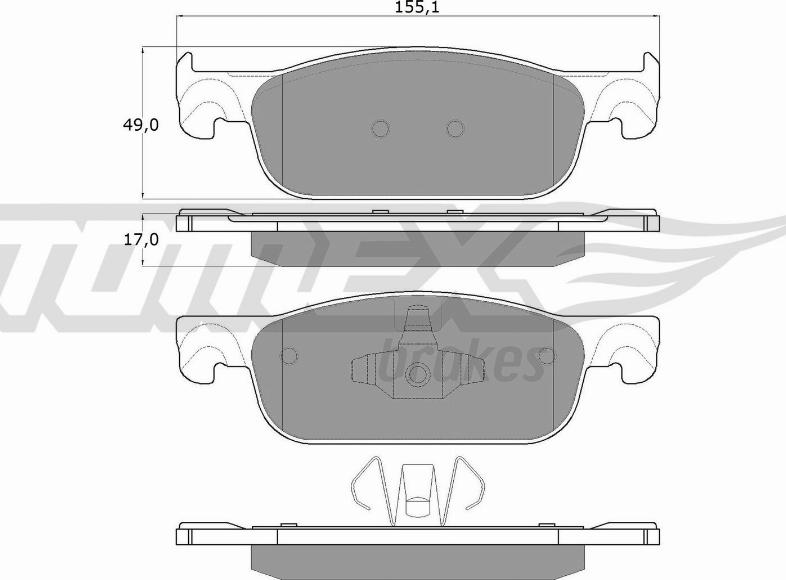 TOMEX brakes TX 18-32 - Тормозные колодки, дисковые, комплект autosila-amz.com