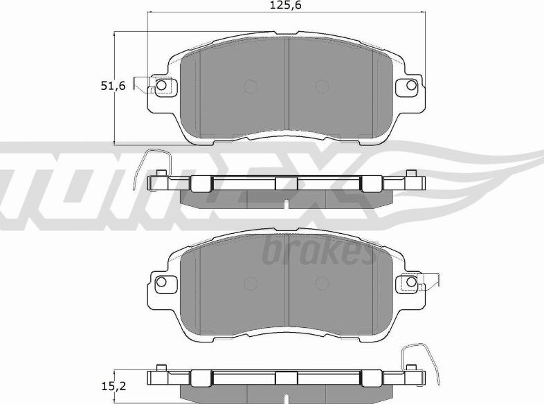 TOMEX brakes TX 18-26 - Тормозные колодки, дисковые, комплект autosila-amz.com