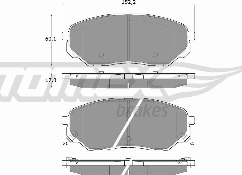 TOMEX brakes TX 18-28 - Тормозные колодки, дисковые, комплект autosila-amz.com