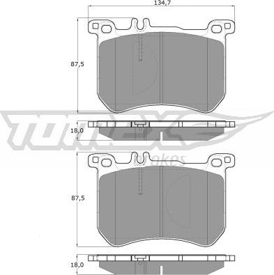 TOMEX brakes TX 18-77 - Комплект тормозных колодок, дисковый тормоз autosila-amz.com