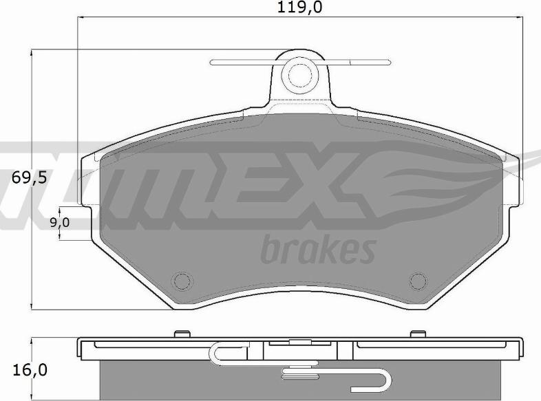 TOMEX brakes TX 13-94 - Тормозные колодки, дисковые, комплект autosila-amz.com