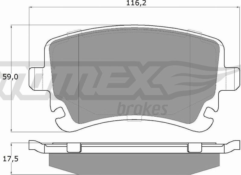 TOMEX brakes TX 13-961 - Тормозные колодки, дисковые, комплект autosila-amz.com