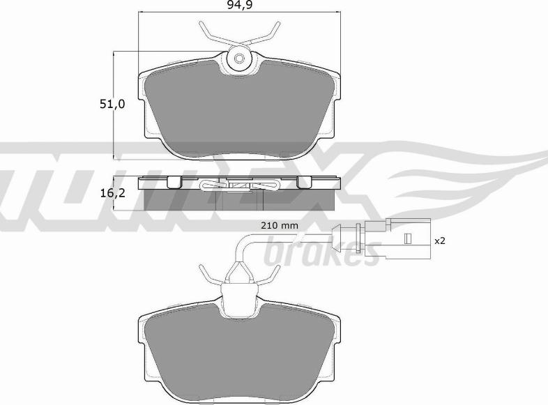 TOMEX brakes TX 13-901 - Тормозные колодки, дисковые, комплект autosila-amz.com