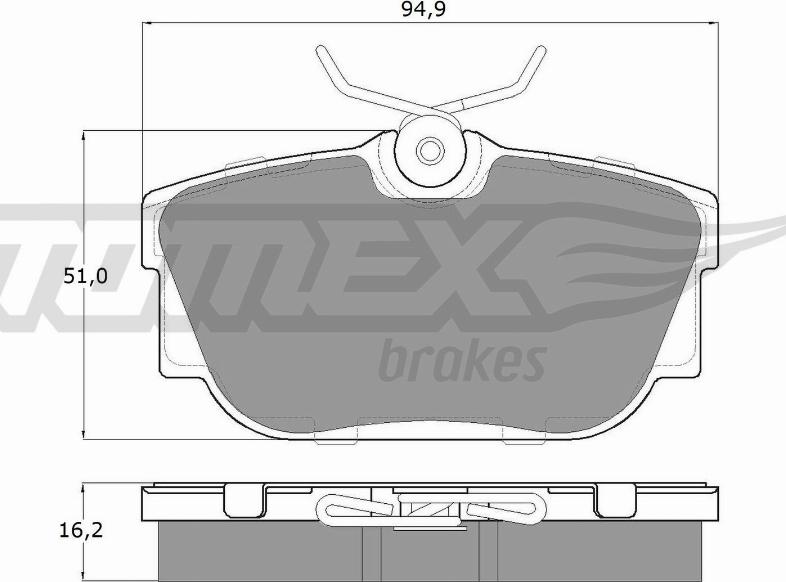 TOMEX brakes TX 13-90 - Тормозные колодки, дисковые, комплект autosila-amz.com