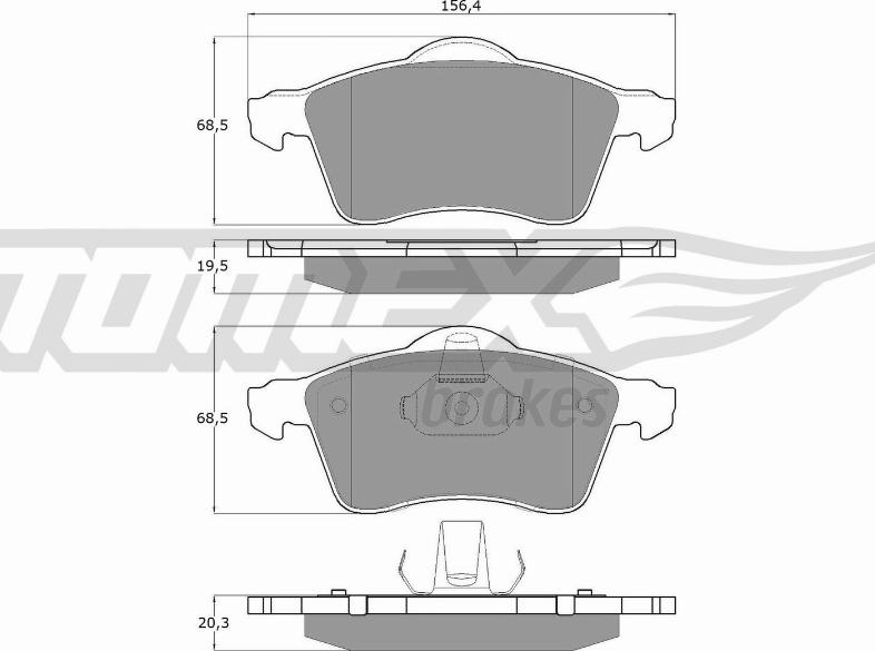 TOMEX brakes TX 13-91 - Тормозные колодки, дисковые, комплект autosila-amz.com