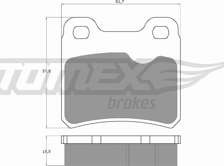 TOMEX brakes TX 13-49 - Тормозные колодки, дисковые, комплект autosila-amz.com