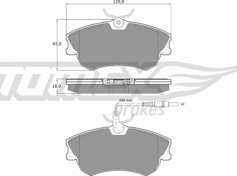 TOMEX brakes TX 13-47 - Тормозные колодки, дисковые, комплект autosila-amz.com