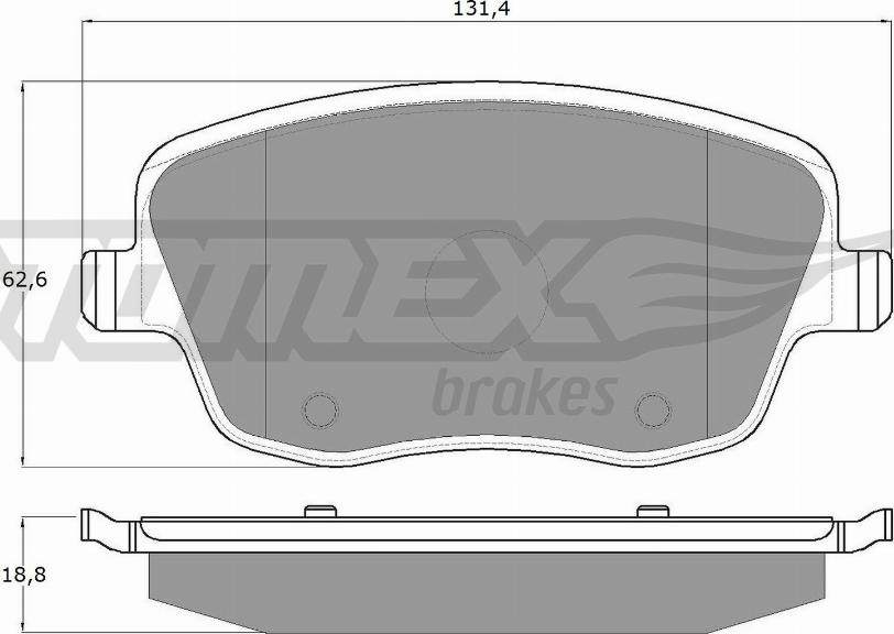 TOMEX brakes TX 13-59 - Тормозные колодки, дисковые, комплект autosila-amz.com