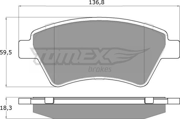 TOMEX brakes TX 13-54 - КОЛОДКИ ТОРМОЗНЫЕ ДИСКОВЫЕ autosila-amz.com