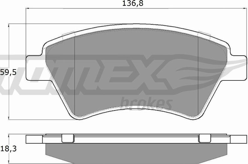 TOMEX brakes TX 13-54 - КОЛОДКИ ТОРМОЗНЫЕ ДИСКОВЫЕ autosila-amz.com