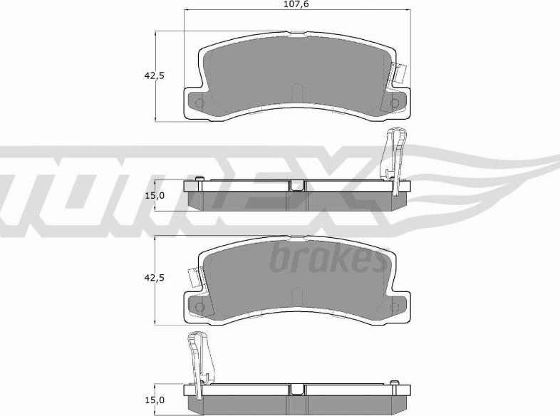 TOMEX brakes TX 13-66 - Тормозные колодки, дисковые, комплект autosila-amz.com