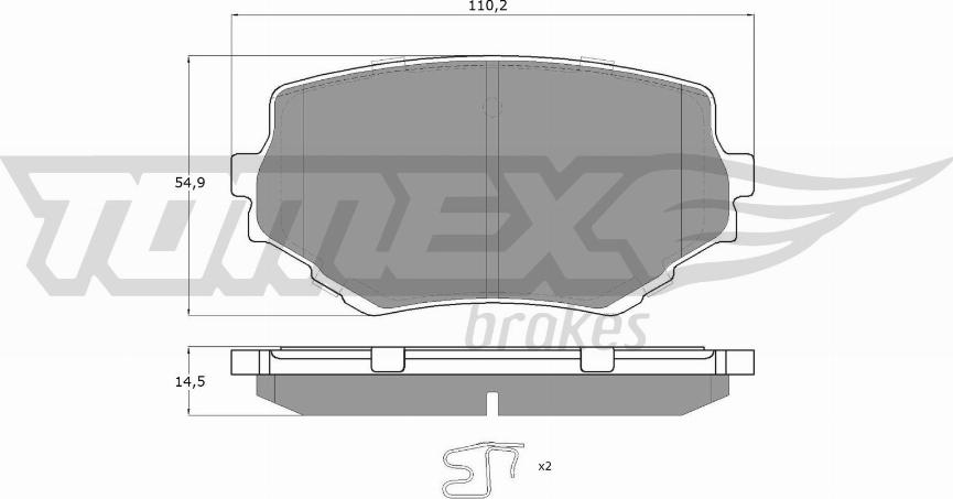TOMEX brakes TX 13-60 - Тормозные колодки, дисковые, комплект autosila-amz.com