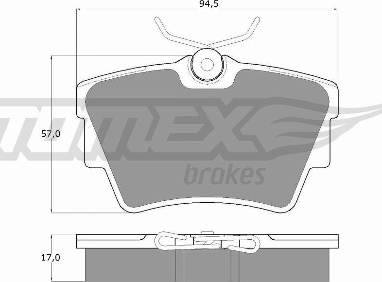 TOMEX brakes TX 13-09 - Тормозные колодки, дисковые, комплект autosila-amz.com