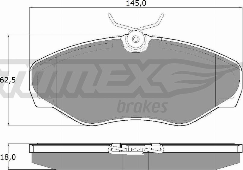 TOMEX brakes TX 13-08 - Тормозные колодки, дисковые, комплект autosila-amz.com
