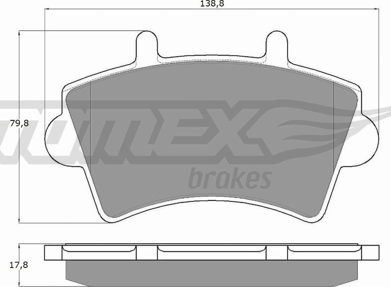TOMEX brakes TX 13-02 - Тормозные колодки, дисковые, комплект autosila-amz.com