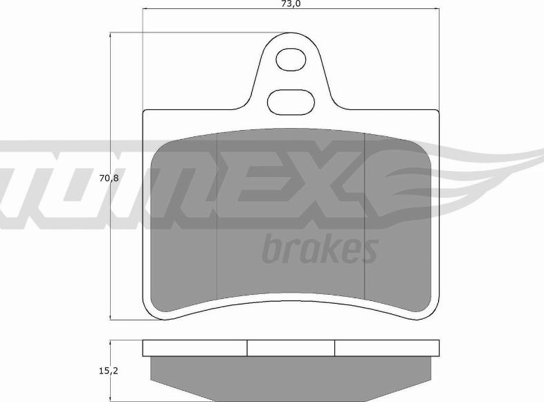 TOMEX brakes TX 13-33 - Тормозные колодки, дисковые, комплект autosila-amz.com