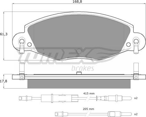 TOMEX brakes TX 13-32 - Тормозные колодки, дисковые, комплект autosila-amz.com