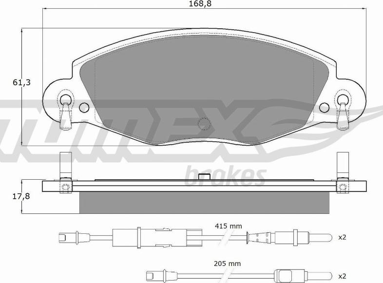 TOMEX brakes TX 13-32 - Тормозные колодки, дисковые, комплект autosila-amz.com