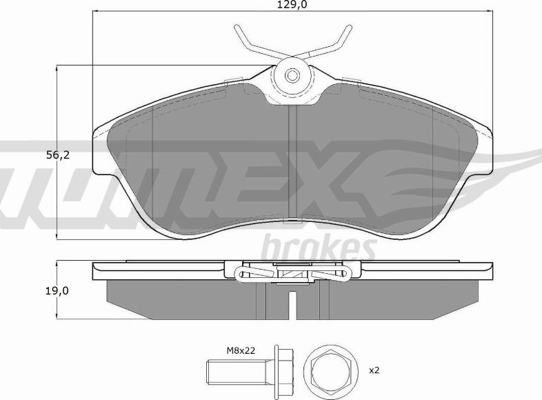 TOMEX brakes TX 13-29 - Тормозные колодки, дисковые, комплект autosila-amz.com