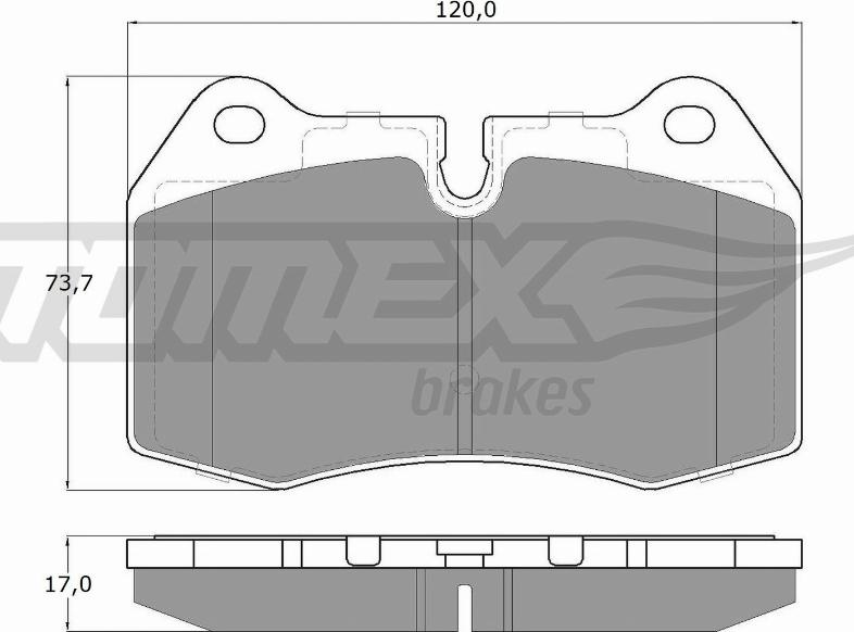 TOMEX brakes TX 13-24 - Тормозные колодки, дисковые, комплект autosila-amz.com