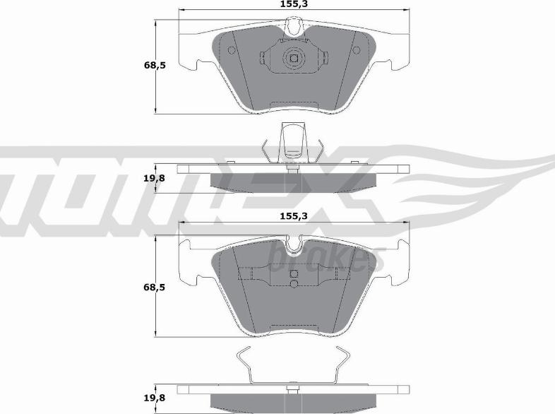 TOMEX brakes TX 13-25 - Тормозные колодки, дисковые, комплект autosila-amz.com