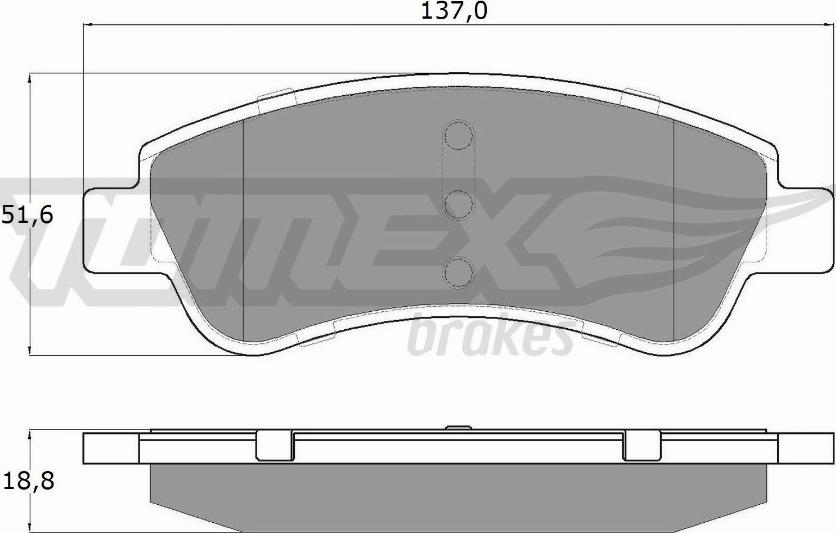 TOMEX brakes TX 13-27 - Тормозные колодки, дисковые, комплект autosila-amz.com