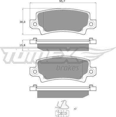 TOMEX brakes TX 13-75 - Тормозные колодки, дисковые, комплект autosila-amz.com