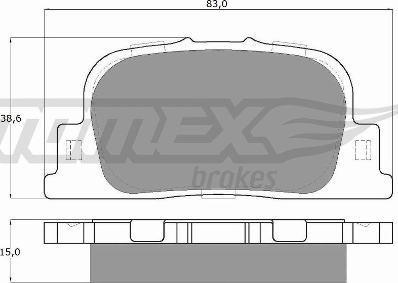 TOMEX brakes TX 13-71 - Тормозные колодки, дисковые, комплект autosila-amz.com