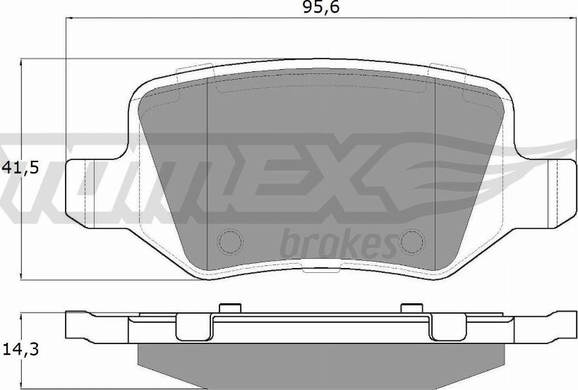 TOMEX brakes TX 12-90 - Тормозные колодки, дисковые, комплект autosila-amz.com