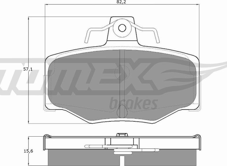 TOMEX brakes TX 12-93 - Тормозные колодки, дисковые, комплект autosila-amz.com