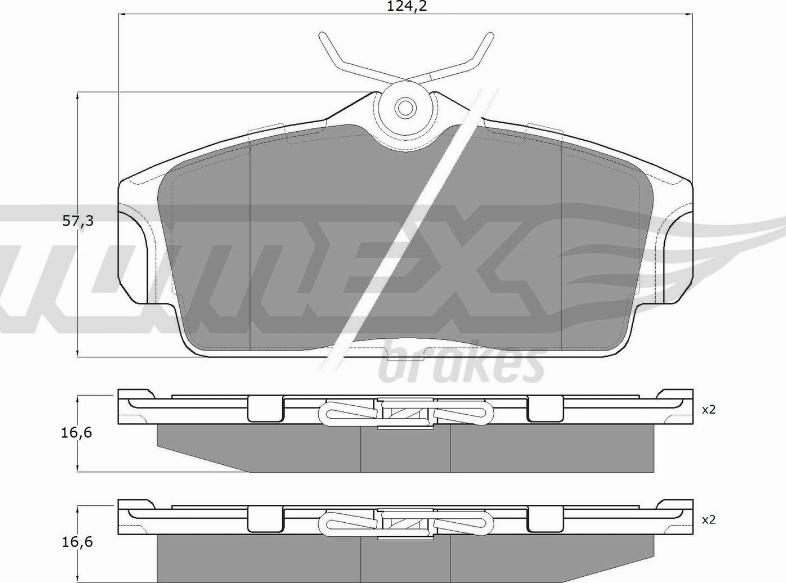 TOMEX brakes TX 12-92 - Тормозные колодки, дисковые, комплект autosila-amz.com