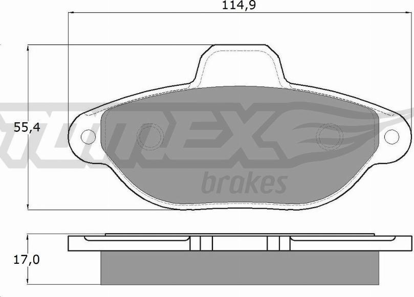 TOMEX brakes TX 12-41 - Тормозные колодки, дисковые, комплект autosila-amz.com