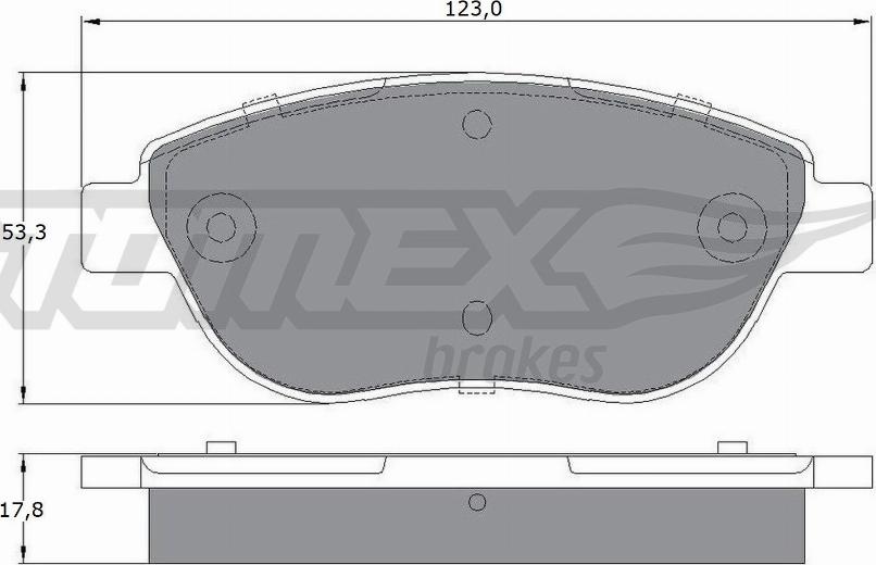 TOMEX brakes TX 12-483 - Тормозные колодки, дисковые, комплект autosila-amz.com