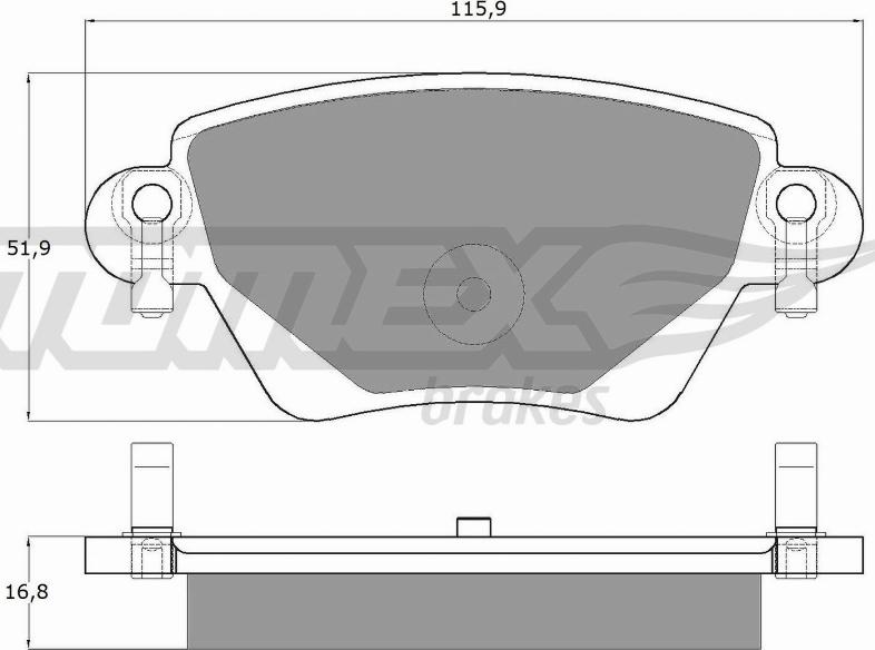 TOMEX brakes TX 12-59 - Тормозные колодки, дисковые, комплект autosila-amz.com