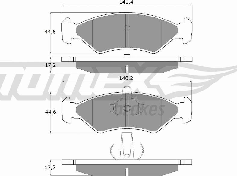 TOMEX brakes TX 12-54 - Тормозные колодки, дисковые, комплект autosila-amz.com