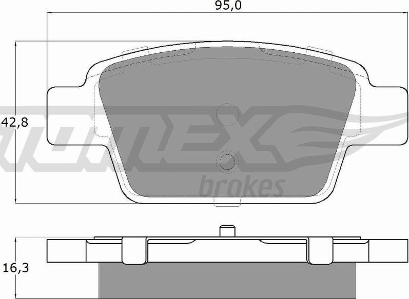 TOMEX brakes TX 12-51 - Тормозные колодки, дисковые, комплект autosila-amz.com