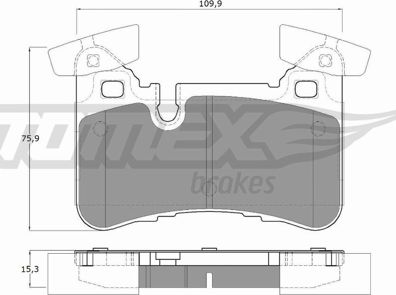 TOMEX brakes TX 12-67 - Тормозные колодки, дисковые, комплект autosila-amz.com