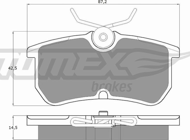 TOMEX brakes TX 12-18 - Тормозные колодки, дисковые, комплект autosila-amz.com