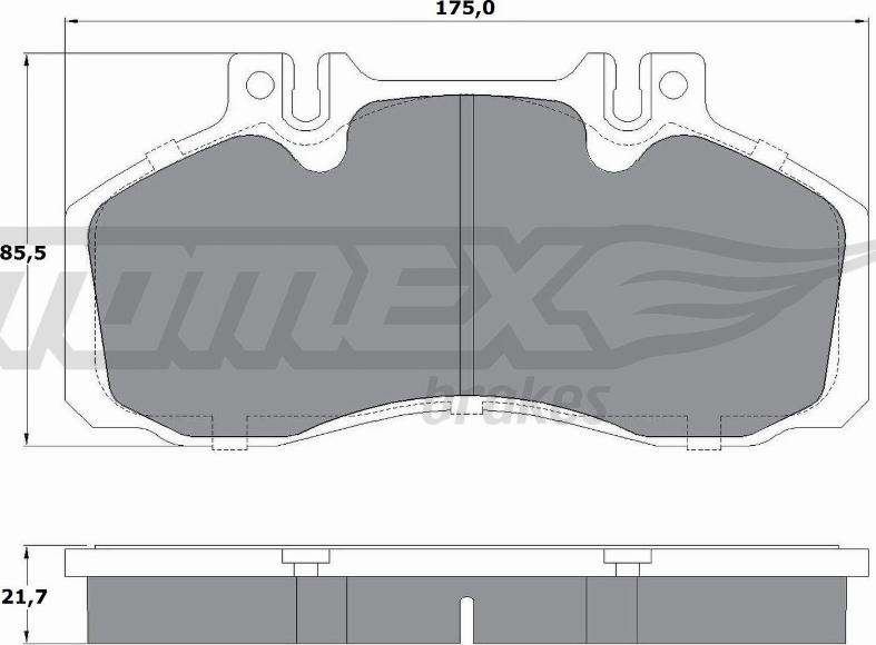 TOMEX brakes TX 12-88 - Тормозные колодки, дисковые, комплект autosila-amz.com