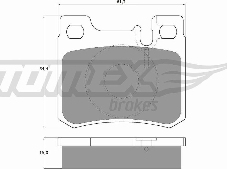 TOMEX brakes TX 12-30 - КОЛОДКИ ТОРМОЗНЫЕ ДИСКОВЫЕ autosila-amz.com