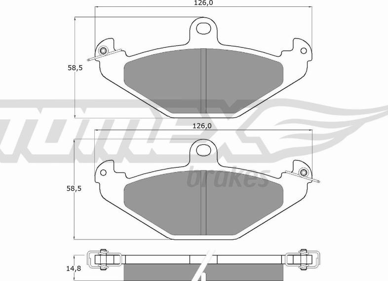 TOMEX brakes TX 12-37 - Тормозные колодки, дисковые, комплект autosila-amz.com