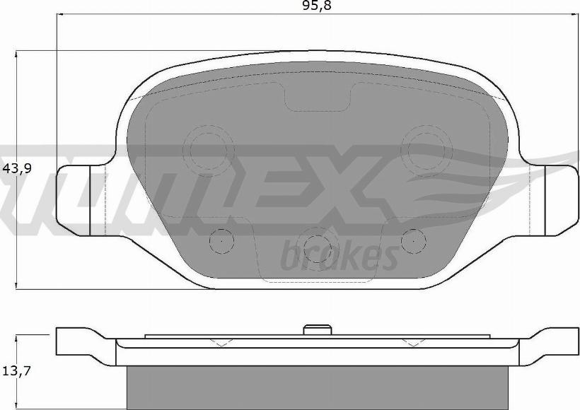 TOMEX brakes TX 12-701 - Тормозные колодки, дисковые, комплект autosila-amz.com