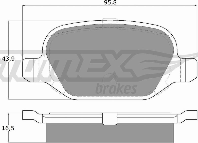 TOMEX brakes TX 12-70 - Тормозные колодки, дисковые, комплект autosila-amz.com
