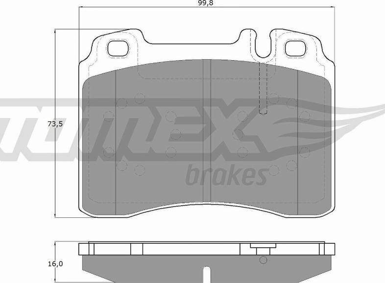 TOMEX brakes TX 12-711 - Тормозные колодки, дисковые, комплект autosila-amz.com