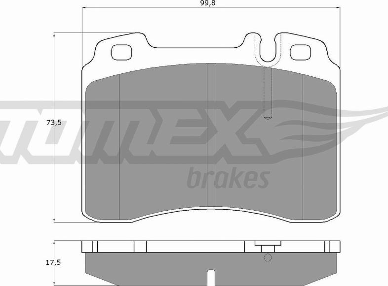 TOMEX brakes TX 12-71 - Тормозные колодки, дисковые, комплект autosila-amz.com