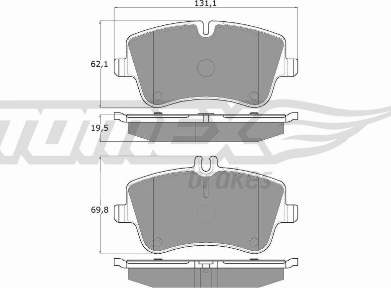 TOMEX brakes TX 12-78 - Тормозные колодки, дисковые, комплект autosila-amz.com