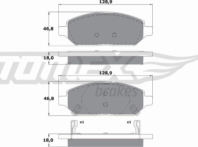 TOMEX brakes TX 17-90 - Тормозные колодки, дисковые, комплект autosila-amz.com