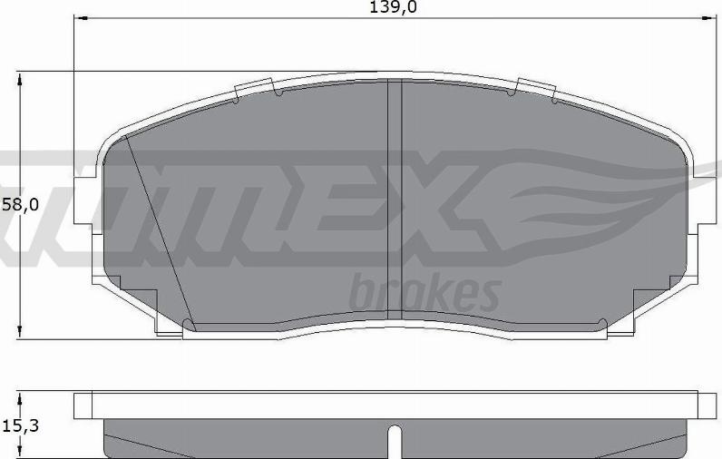 TOMEX brakes TX 17-421 - Тормозные колодки, дисковые, комплект autosila-amz.com