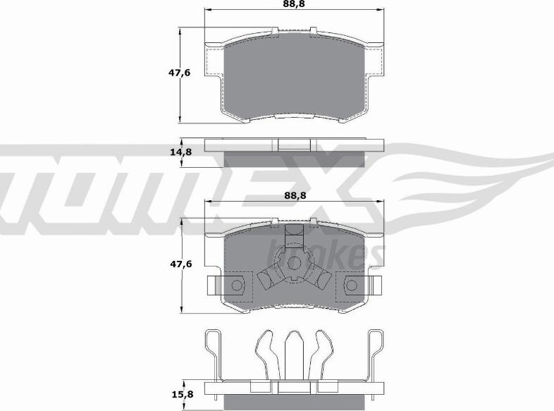 TOMEX brakes TX 17-53 - Тормозные колодки, дисковые, комплект autosila-amz.com